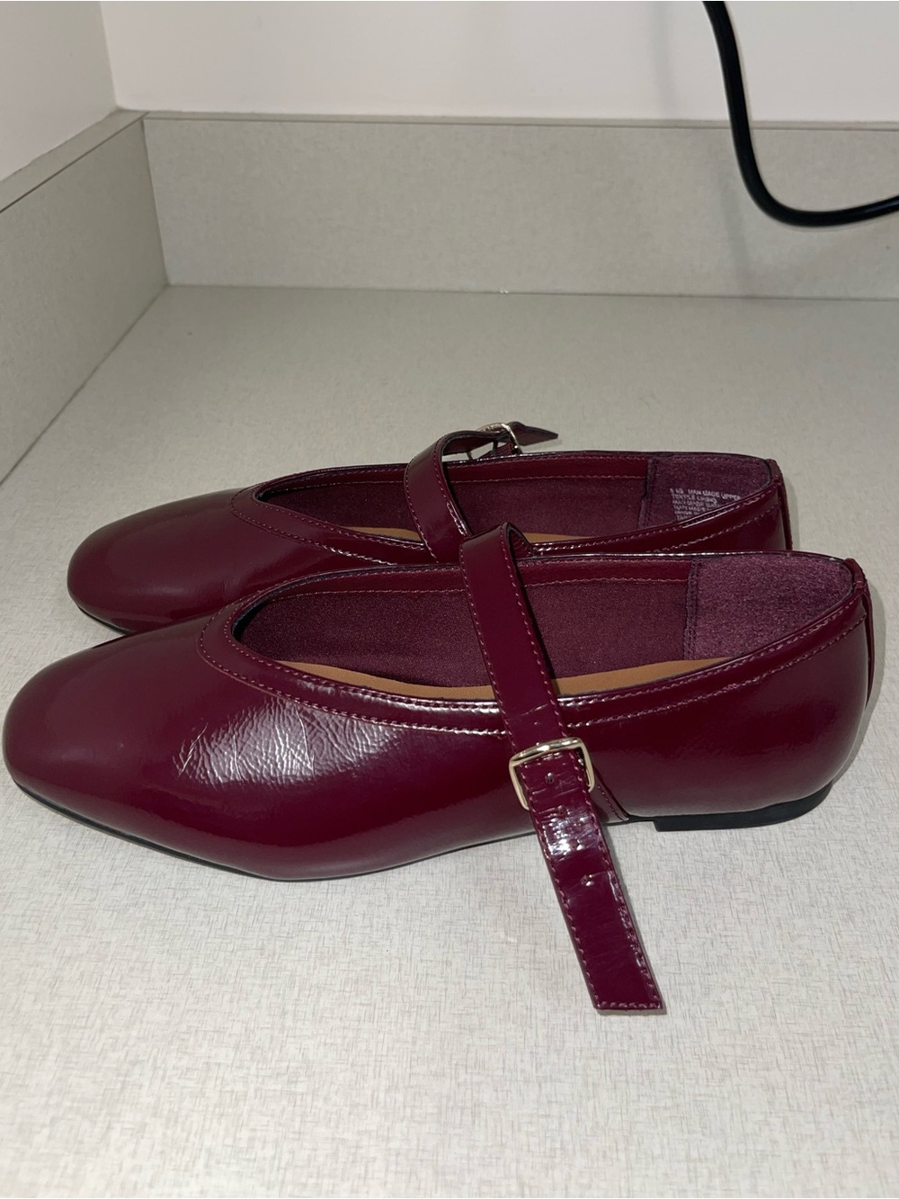 SOLD: a new day Patent Mary Jane Flats in Bordeaux Patent - Picture 8 of 10
